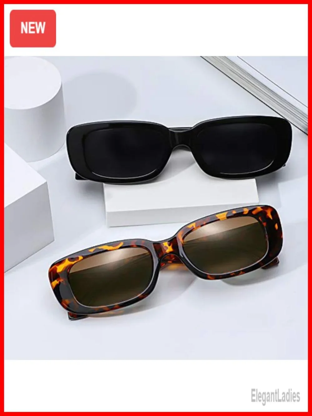 4 Pcs Retro Vintage Square Rectangle Sunglasses UV400 Protection Y2K Trendy